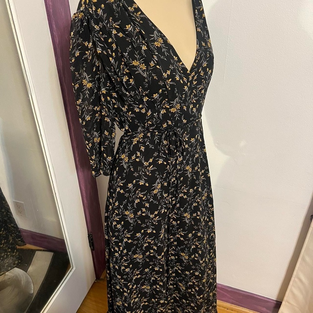 Floral Black Dress